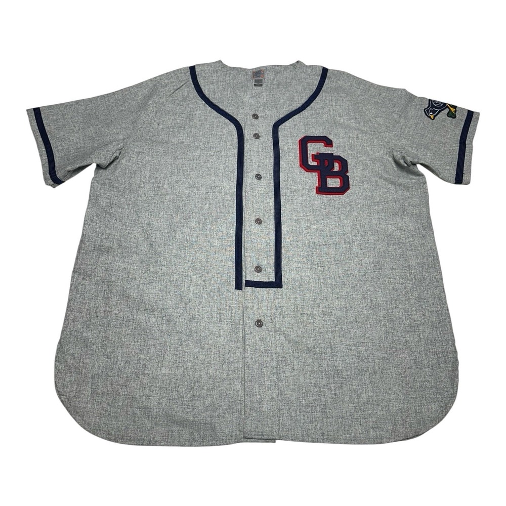 Vintage Green Bay Blue Jays Replica Jersey Mens XXL Grey Ebbets Field Flannels